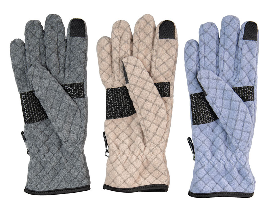 Icy Grip Ladies Diamond Pattern Fleece Glove - Gloves & Mittens